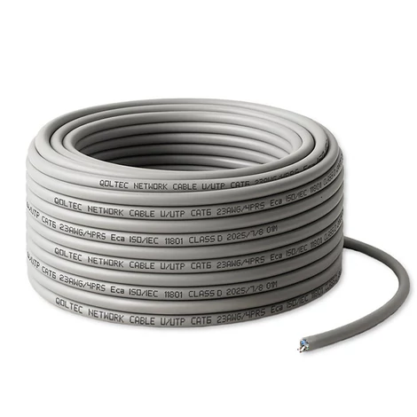 Qoltec 25m CAT6 UTP patchcord kábel szürke színben