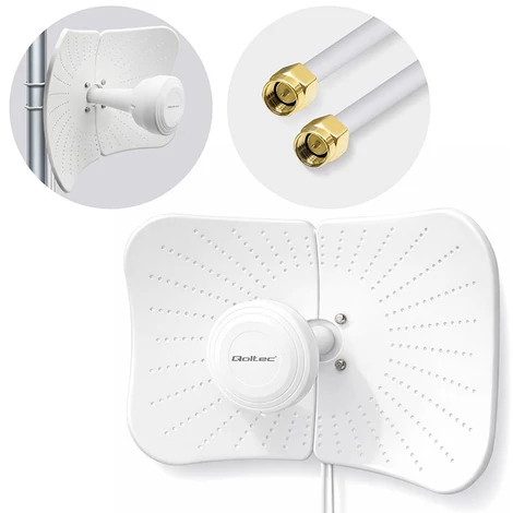 Qoltec 4G 5G LTE parabolikus antenna kültéri használatra