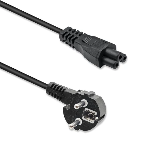 Qoltec Tápkábel SCHUKO | IEC C5 | Lóhere | 3x1.0mm² | 1.5m