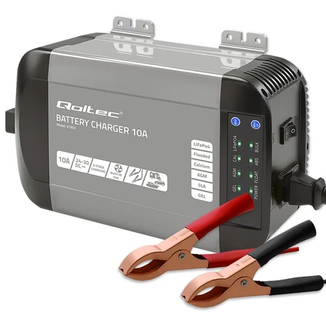 Qoltec Smart Monolith 10A töltő 24V akkumulátorokhoz