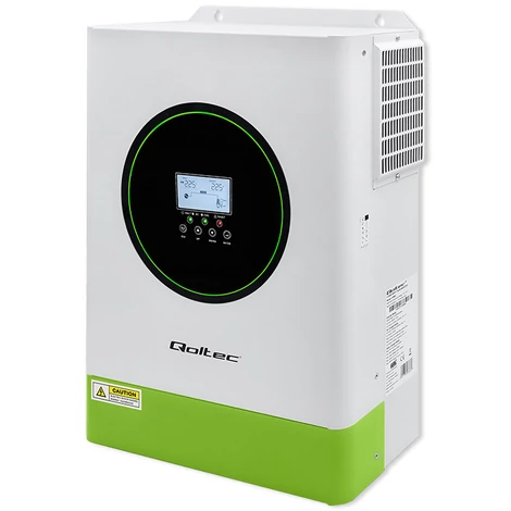 Qoltec Hibrid Napelemes Inverter Off-Grid 6200W | 120A | 48V | MPPT | BMS | Wi-Fi opció | Szinusz | Teljesítménytényező 1.0
