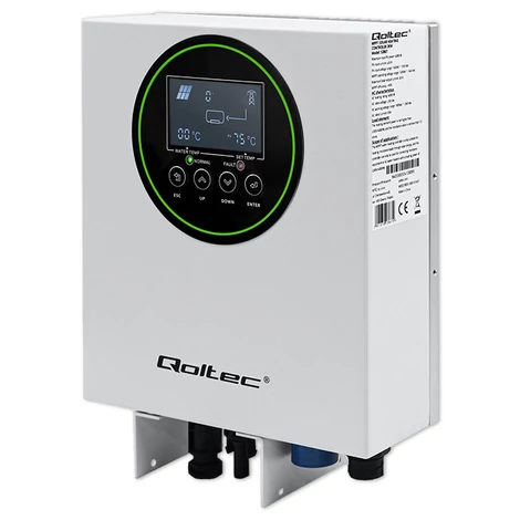 Qoltec Napelemes Inverter vízmelegítéshez ECO Solar Boost | MPPT | BYPASS | LCD | 3kW/4kW | Wi-fi