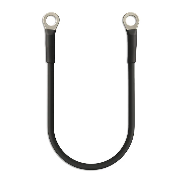 Qoltec Akkumulátor kábel csatlakozó terminálokkal | Kábel szemcsatlakozóval | 20 cm | Fekete